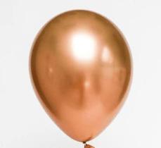 BALÃO PLATINO REDONDO - BRONZE - PIC PIC Nº 05 - Pacote com 25 unidades