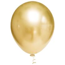 BALÃO PLATINO REDONDO - OURO - PIC PIC Nº 05 - Pacote com 25 unidades BALÃO PLATINO REDONDO - OURO - PIC PIC Nº 05 - Pacote com 25 unidades