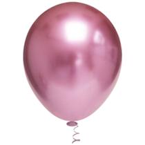 BALÃO PLATINO REDONDO - ROSA - PIC PIC Nº 16 - Pacote com 12 unidades