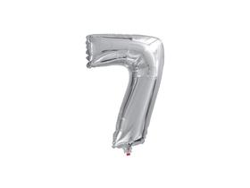 Balão Prata Número 7 - 28 Polegádas = 71cm - Gala SKU 11693