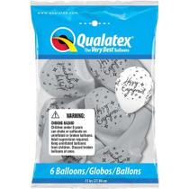 Balão Qualatex 11" - Qx Party Balloon Estampado - Engagement-Brilhos - 6 Un