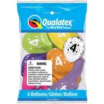 Balão Qualatex 11" - Qx Party Balloon Estampado - Estrelas N 4 - 6 Un