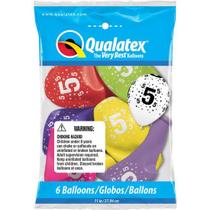 Balão Qualatex 11" - Qx Party Balloon Estampado - Estrelas N 5 - 6 Un