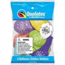 Balão Qualatex 11" - Qx Party Balloon Estampado - Happy Retirement! - 6 Un