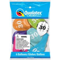 Balão Qualatex 11" - Qx Party Balloon Estampado - N 30 - 6 Un