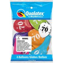 Balão Qualatex 11" - Qx Party Balloon Estampado - N 70 - 6 Un