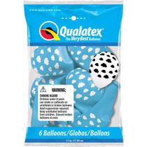 Balão Qualatex 11" - Qx Party Balloon Estampado - Nuvens - 6 Un
