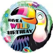 Balão Qualatex 18" - Redondo - Have A Wild Birthday-Silvestre - 1 Un