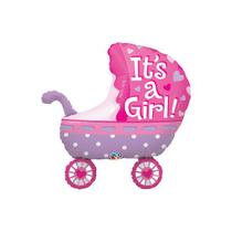 Balão Qualatex 35" - Shape - It'S A Girl!-Carrinho - 1 Un