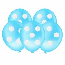 Balão Redondo 8 Polegadas Bolinha Azul Claro e Branco 20 Unidades Piffer Festas - Inspire sua Festa Loja Balão Redondo 8 Polegadas Bolinha Azul Claro e Branco 20 Unidades Piffer Festas - Inspire sua Festa Loja
