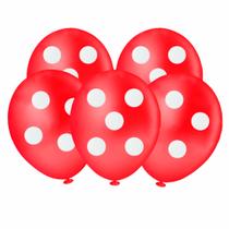 Balão Redondo 8 Polegadas Bolinha Vermelha e Branco 20 Unidades Piffer Festas - Inspire sua Festa Loja Balão Redondo 8 Polegadas Bolinha Vermelha e Branco 20 Unidades Piffer Festas - Inspire sua Festa Loja