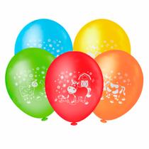Balão Redondo 8 Polegadas - Fazendinha Sortido 20 unid. Balão Redondo 8 Polegadas - Fazendinha Sortido 20 unid.