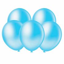 Balão Redondo 8 Polegadas Liso Azul Claro 20 unid. Balão Redondo 8 Polegadas Liso Azul Claro 20 unid.