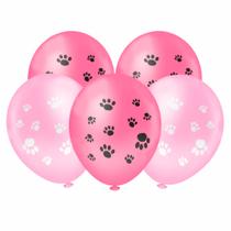 Balão Redondo 8 Polegadas - Pegadas Dog Rosa Sortido 20 unid Balão Redondo 8 Polegadas - Pegadas Dog Rosa Sortido 20 unid