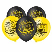 Balão Redondo Black Friday Sortido 8" 20 unid. Balão Redondo Black Friday Sortido 8" 20 unid.