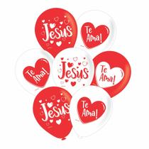 Balão Redondo Jesus Te Ama 8" Sortido 20 Unid.