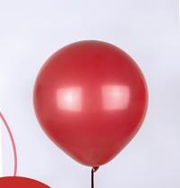 BALÃO REDONDO LISO- ART-LATEX Nº 16 - VERMELHO CEREJA - Pacote com 12 unidades