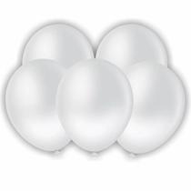 Balão Redondo Liso Branco 8" 20 Unid.
