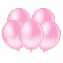 Balão Redondo Liso Rosa Baby 8" 20 Unid.