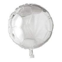 Balão Redondo Metalizado c/Canudo - SilverFestas