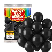 Balão Redondo N.09 Preto Ébano Pacote com 50 Unidades - São Roque Balão Redondo N.09 Preto Ébano Pacote com 50 Unidades - São Roque