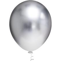 Balão Redondo N050 Platino Prata - Pacote com 25 Unidades Balão Redondo N050 Platino Prata - Pacote com 25 Unidades