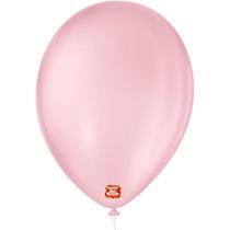 Balão Redondo N09 Rosa BABY - Pacote com 50 Unidades
