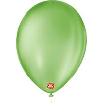 Balão Redondo N09 Verde Maçã - Pacote com 50 Unidades