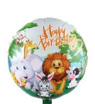 Balão redondo safari aniversario 17 pol 43x43cm c/1 un - Ponto das Festas