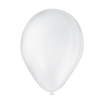 Balão São Roque Branco Polar Liso 7 Polegadas - 50 unidades
