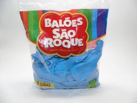 Balão São Roque N 7 Liso Azul Baby c/50 UN