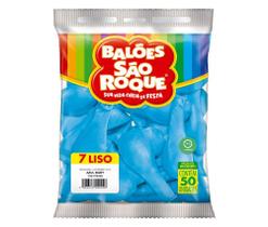 Balão São Roque N7 C/50 Azul Baby