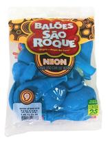 Balão São Roque Neon N9 C/25un Azul