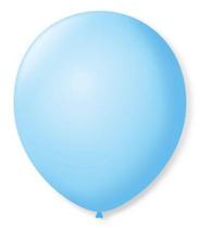 Balão São Roque Redondo N8 C/50un Azul Baby