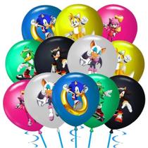 Balão Sonic Bexiga Festa De Aniversario Kit Decoração Infantil