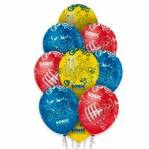 Balão Sonic Latex Decoração Festa Aniversario Infantil