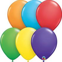 Balão Sortido Arco-Iris Brilhante 5Pol Pc 100 Qualatex 49487