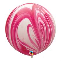 Balão Superagate Vermelho E Branco 30 Pol Pc 2un 55379