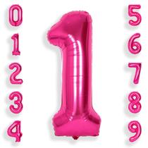Balão SUWEN Hot Pink Number 1, papel alumínio de 40 polegadas para decoração de festas Balão SUWEN Hot Pink Number 1, papel alumínio de 40 polegadas para decoração de festas