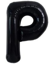 Balão TONIFUL P Letter 40 cm Foil Mylar Black para festa