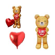 Balão Urso Do Amor De 32 Polegadas Para Decoração De Dia Dos Namorados, Aniversário E Casamento
