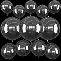 Balão Vibzox Clear Round Foil 56 cm 38 cm 25 cm 12 peças Balão Vibzox Clear Round Foil 56 cm 38 cm 25 cm 12 peças