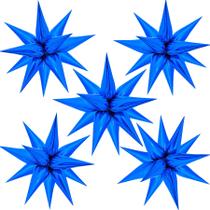 Balão ZAKVOOR Starburst 60 unidades Star Balloons 12 Spike Blue