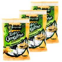 Balas de Gengibre da Amazônia com Própolis e Mel - 3 pacotes de 40 g - 100% natural