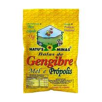 Balas De Gengibre Mel e Própolis Natu'S Minas Produção Artesanal 55g