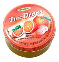 Balas fine drops 200g sabor laranja tipo sweet originals