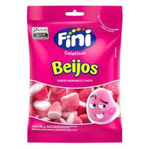 Balas Fini De Gelatina Beijos 80G Atacado