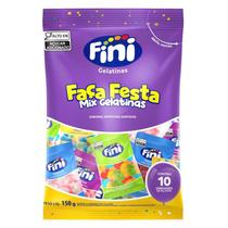 Balas Fini Festa Mix Com 10 Pacotinhos De 15G Total 150G