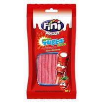 Balas Fini Regaliz Sour Tubes Ácido Sabor Morango 80g