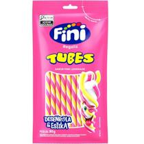 Balas Fini Regaliz Tubes Desenrola e Estika Sabor Pink Lemonade 80g